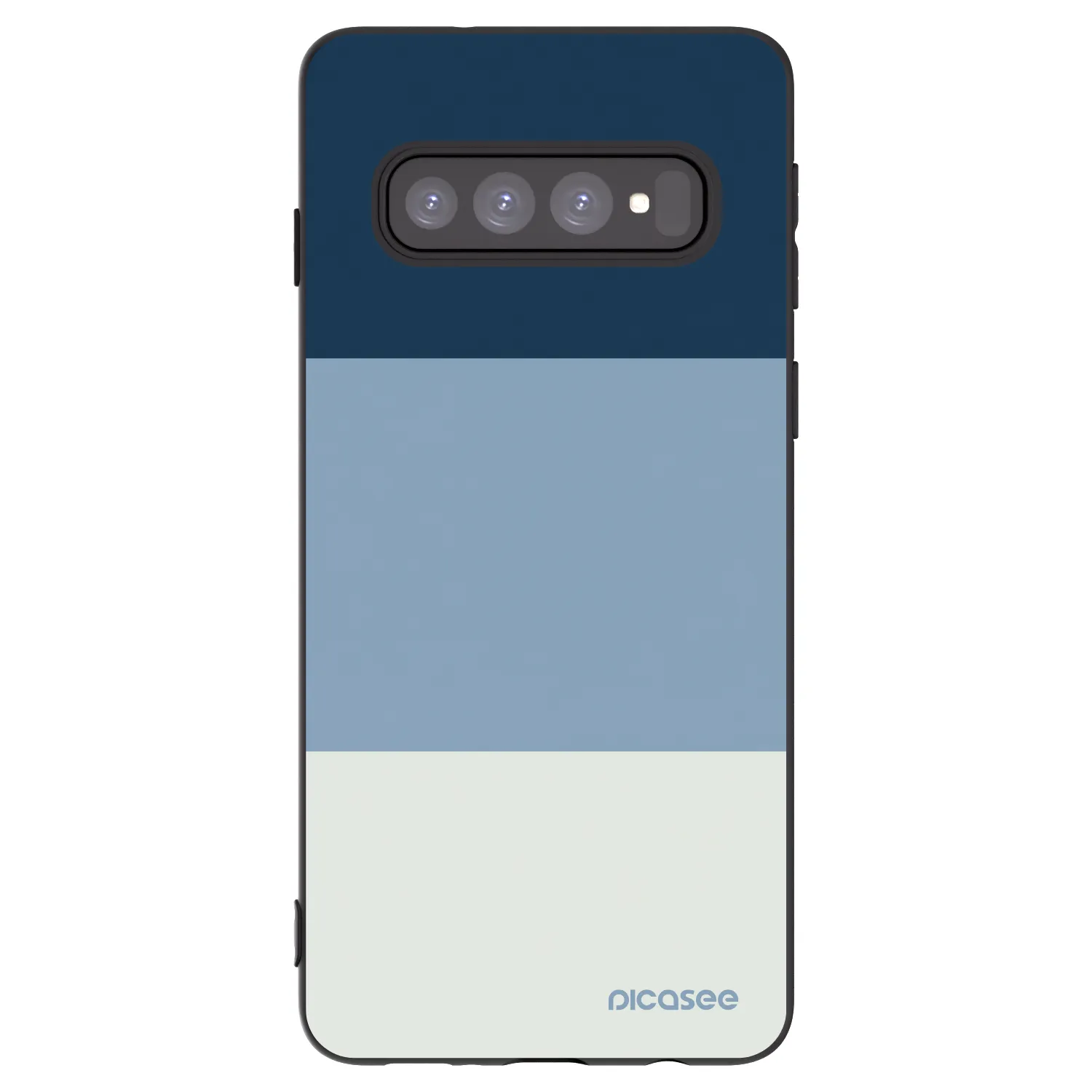 Picasee crna silikonska maskica za Samsung Galaxy S10 G973 - Coastal Blue