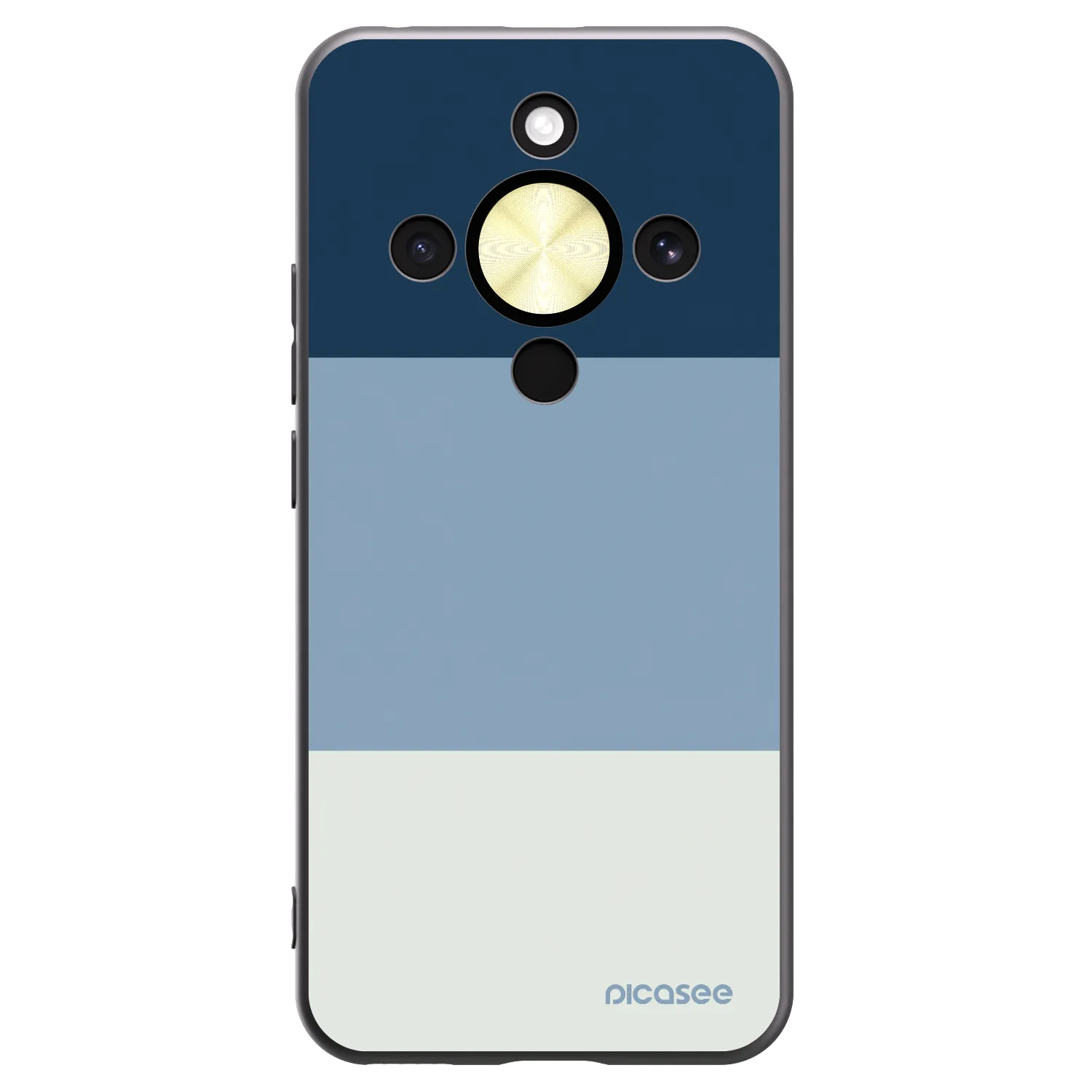 Picasee crna silikonska maskica za Honor Magic8 Lite 5G - Coastal Blue