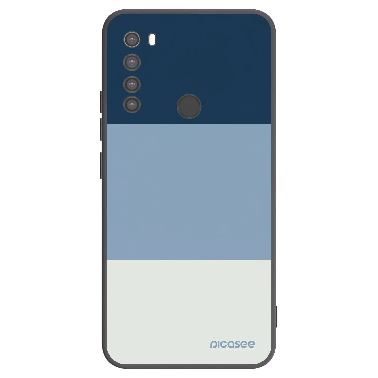 Picasee crna silikonska maskica za Xiaomi Redmi Note 8 - Coastal Blue