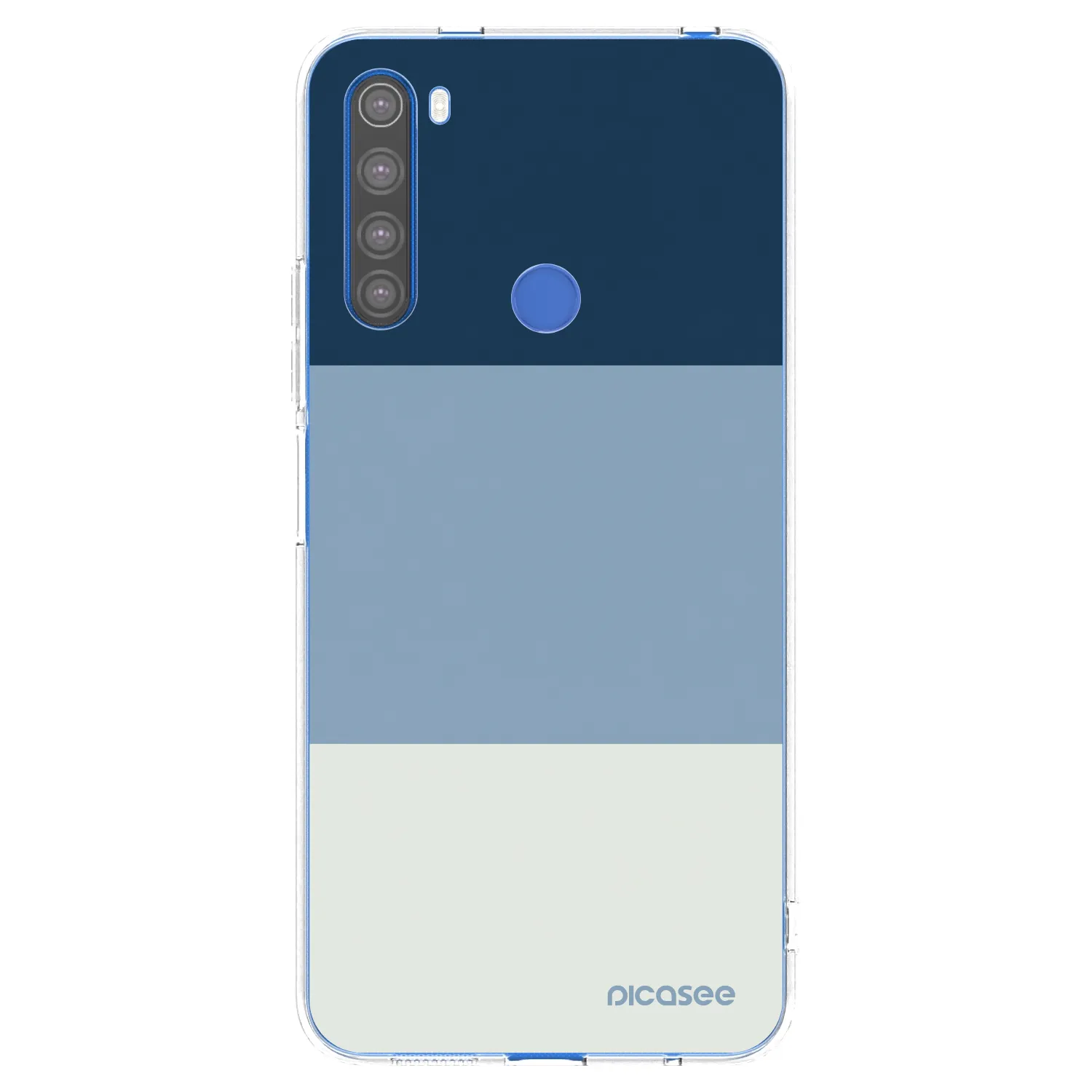 Picasee silikonska prozirna maskica za Xiaomi Redmi Note 8T - Coastal Blue