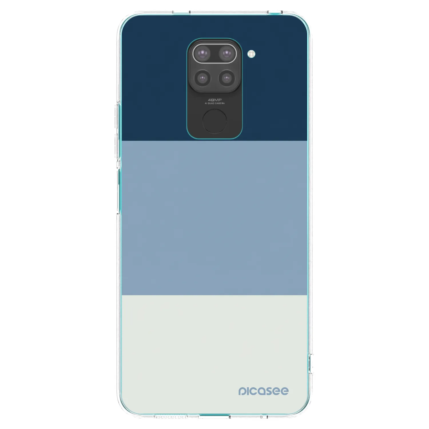 Picasee crna silikonska maskica za Xiaomi Redmi Note 9 - Coastal Blue