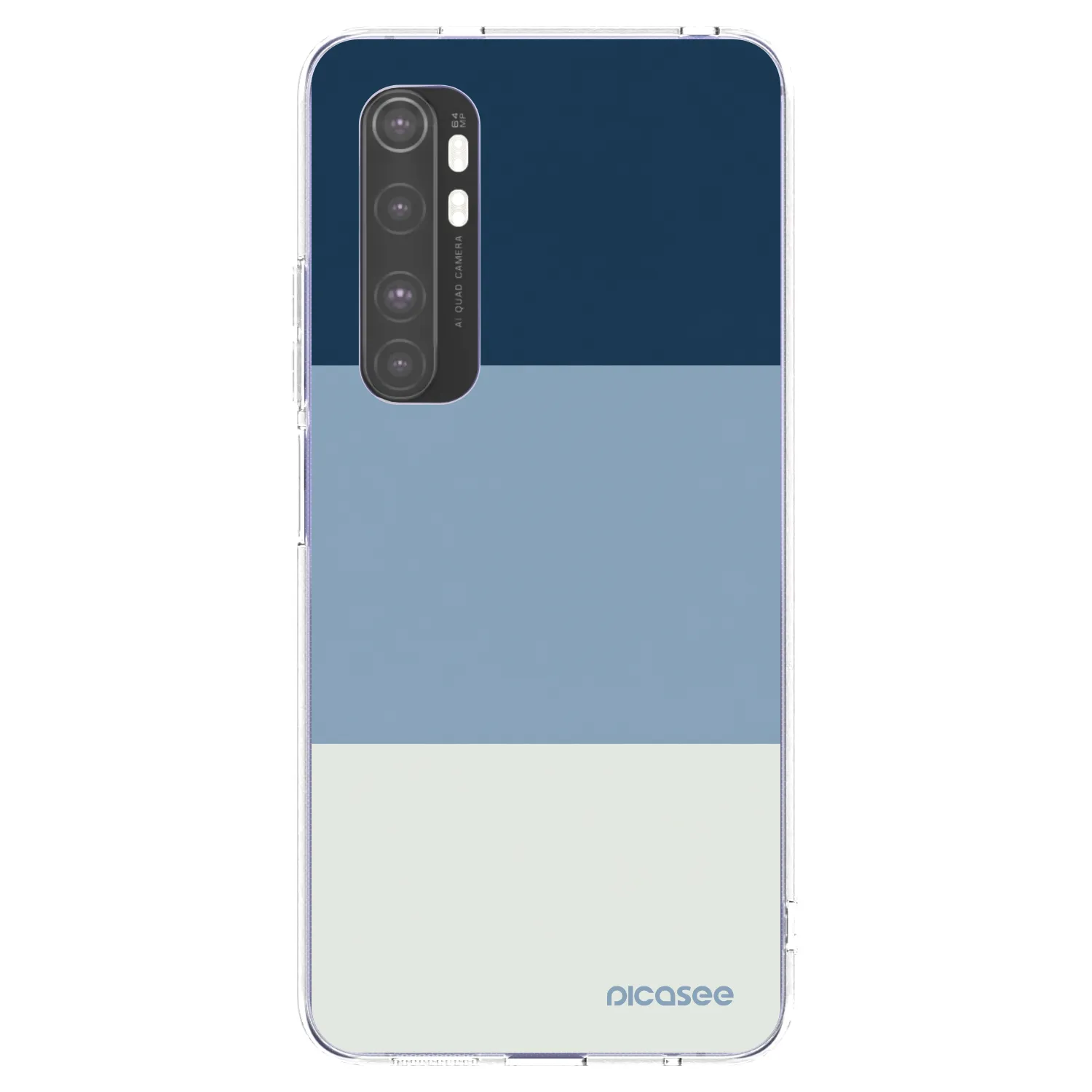 Picasee silikonska prozirna maskica za Xiaomi Mi Note 10 Lite - Coastal Blue