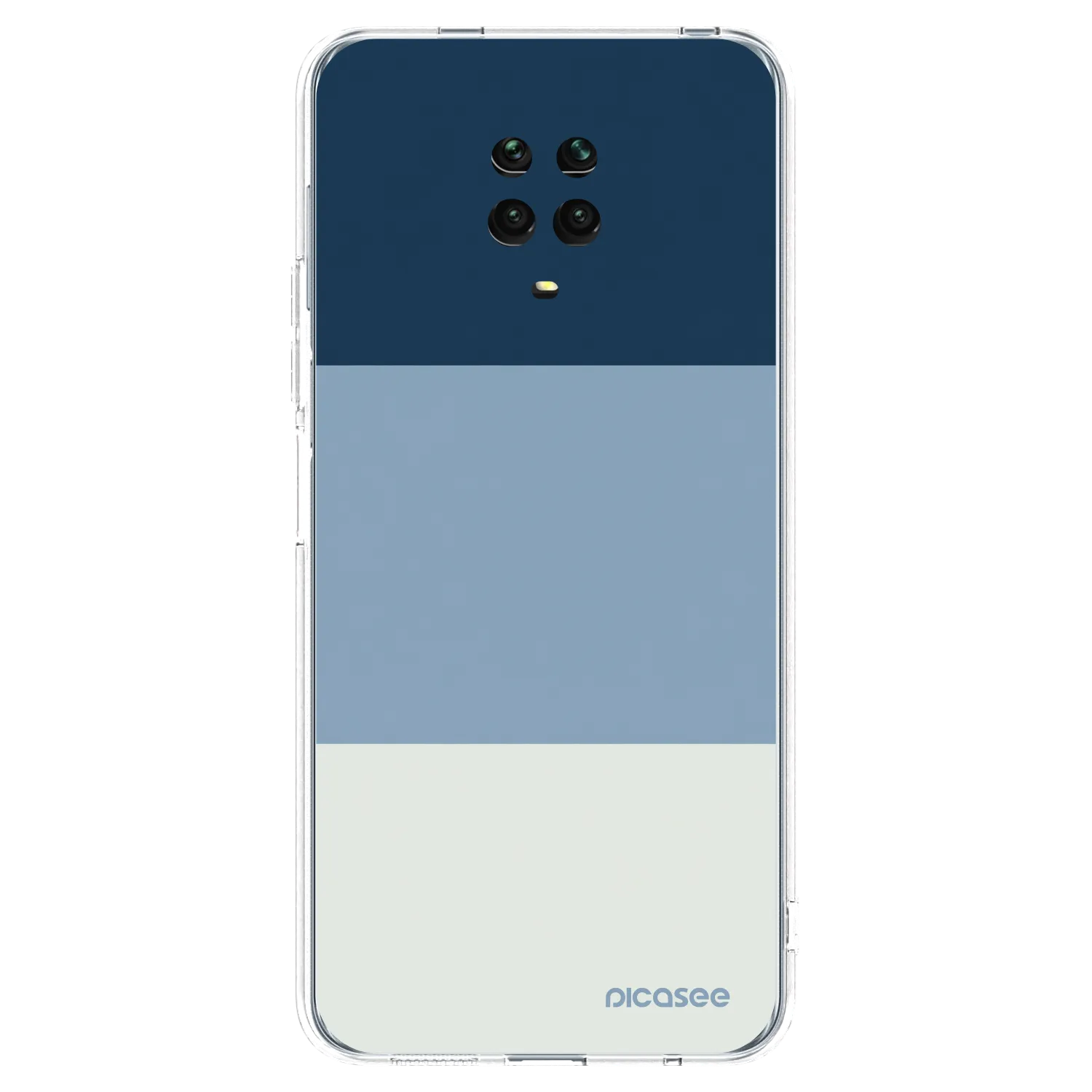 Picasee silikonska prozirna maskica za Xiaomi Redmi Note 9S - Coastal Blue