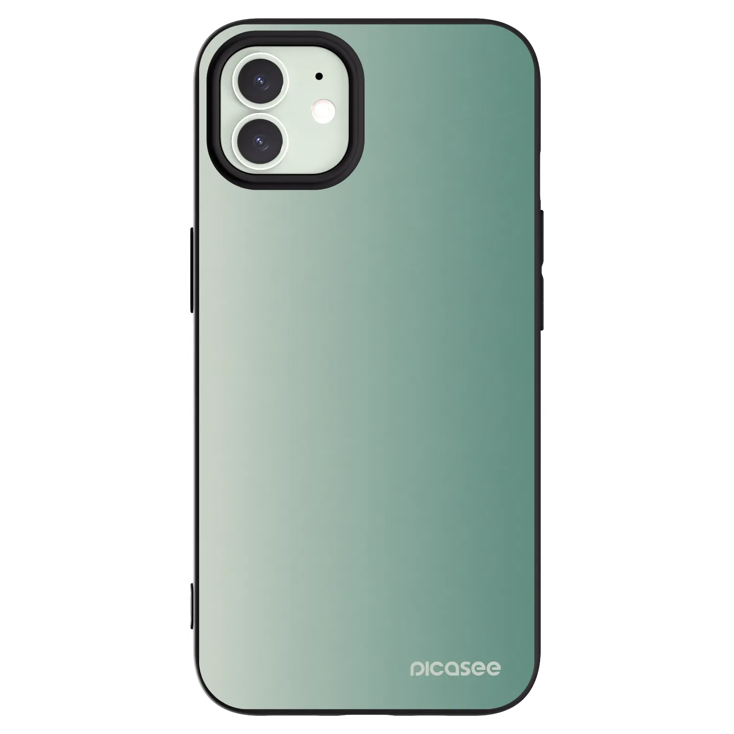 Picasee crna silikonska maskica za Apple iPhone 12 - Misty Sage