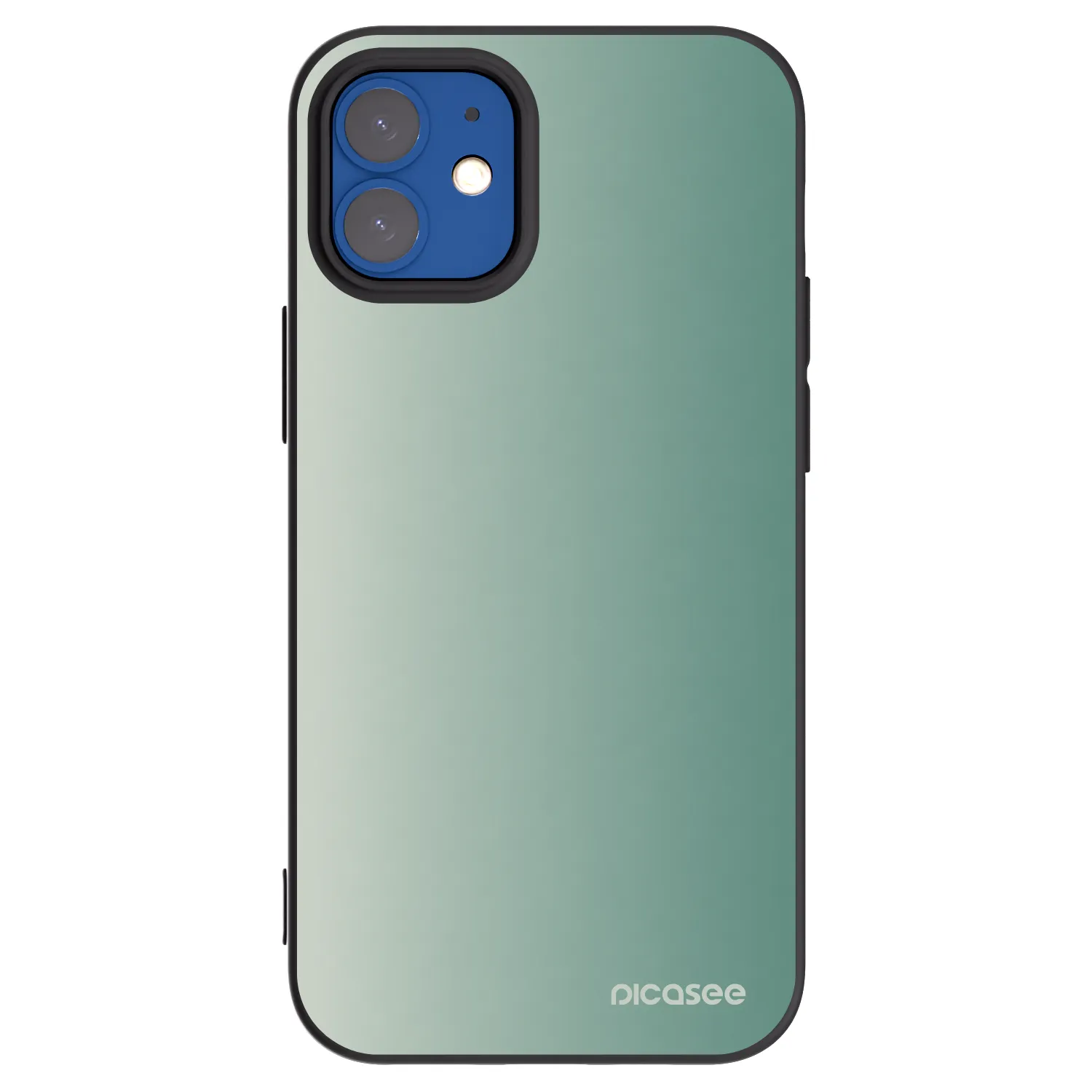 Picasee crna silikonska maskica za Apple iPhone 12 mini - Misty Sage