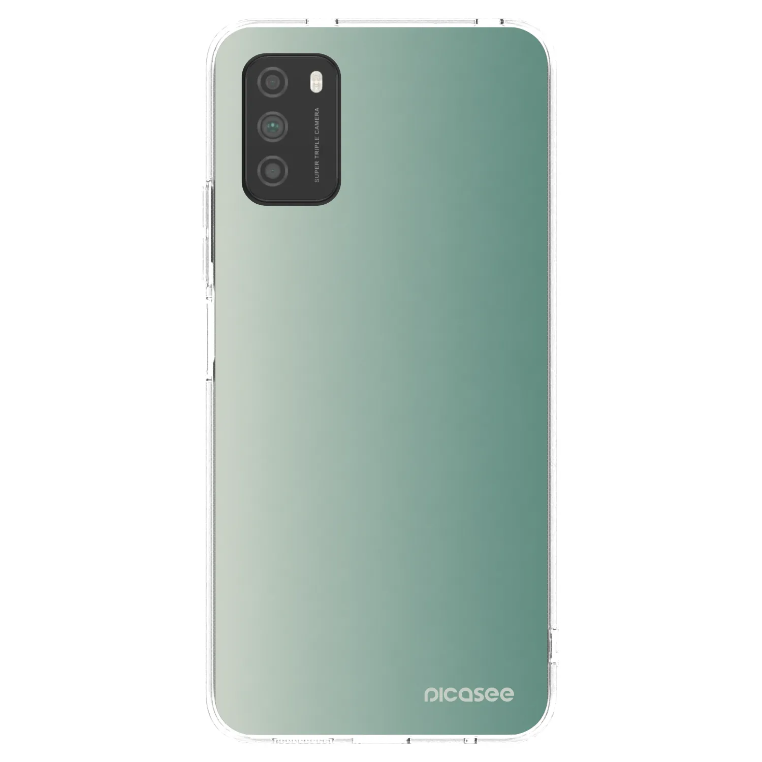 Picasee silikonska prozirna maskica za Xiaomi Poco M3 - Misty Sage