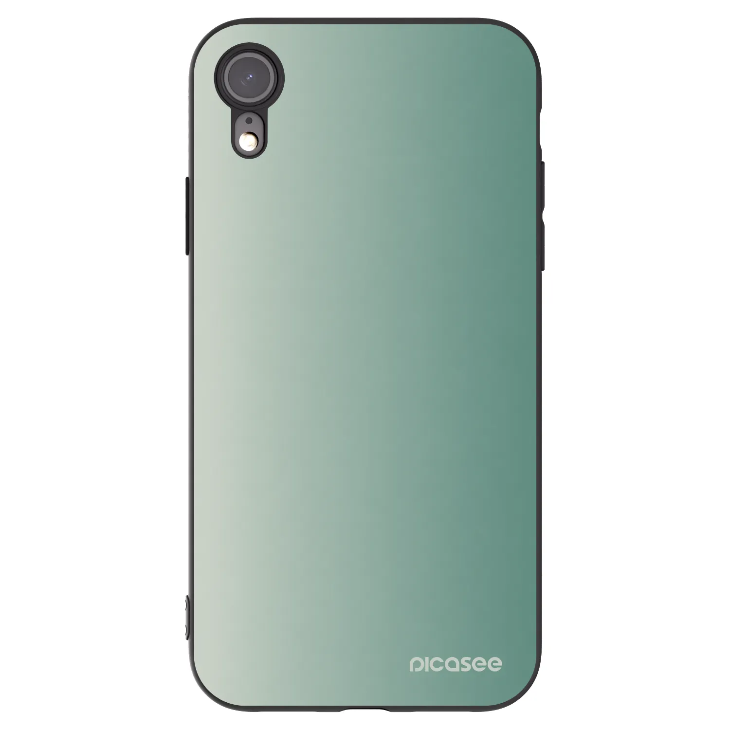 Picasee crna silikonska maskica za Apple iPhone XR - Misty Sage