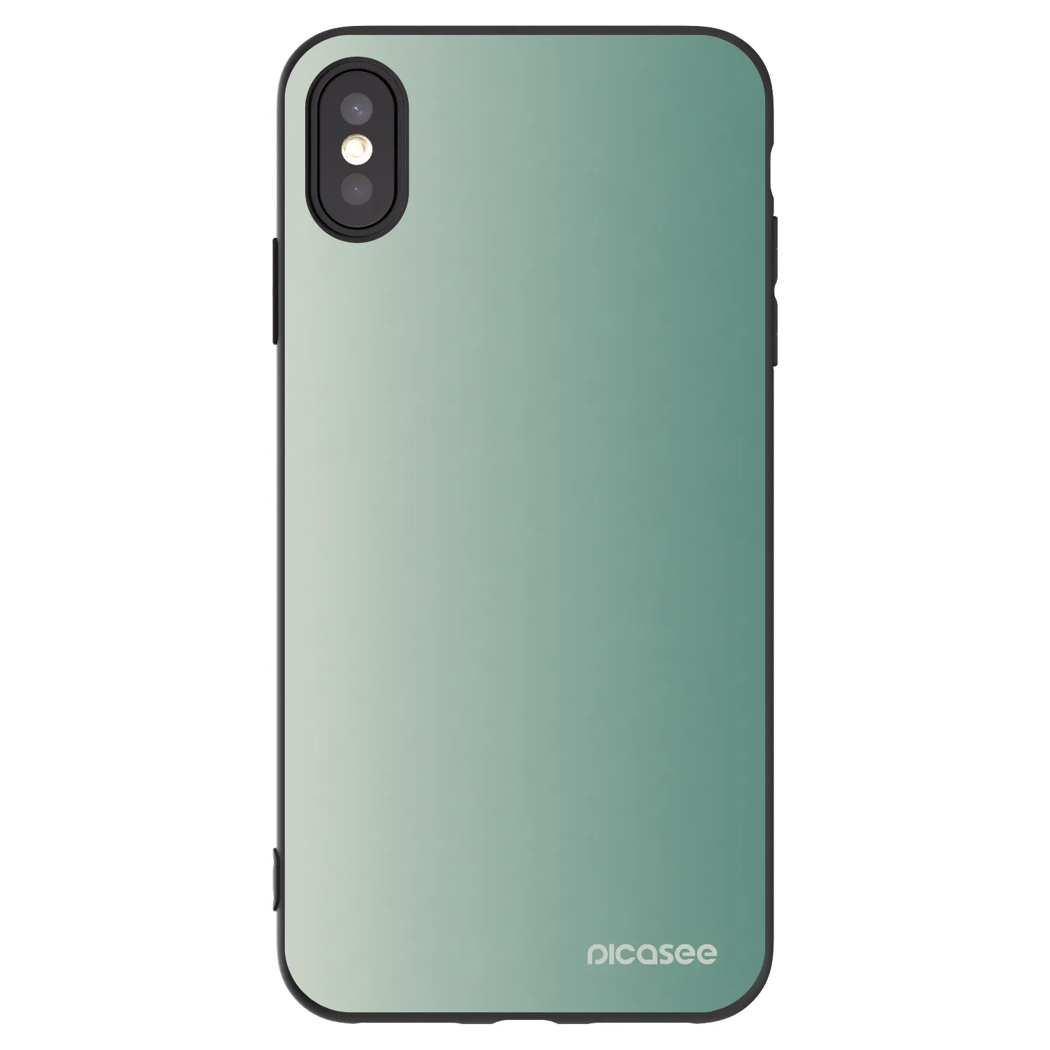 Picasee crna silikonska maskica za Apple iPhone XS Max - Misty Sage