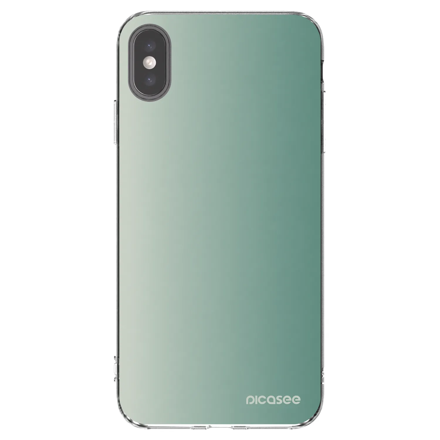 Picasee silikonska prozirna maskica za Apple iPhone XS Max - Misty Sage