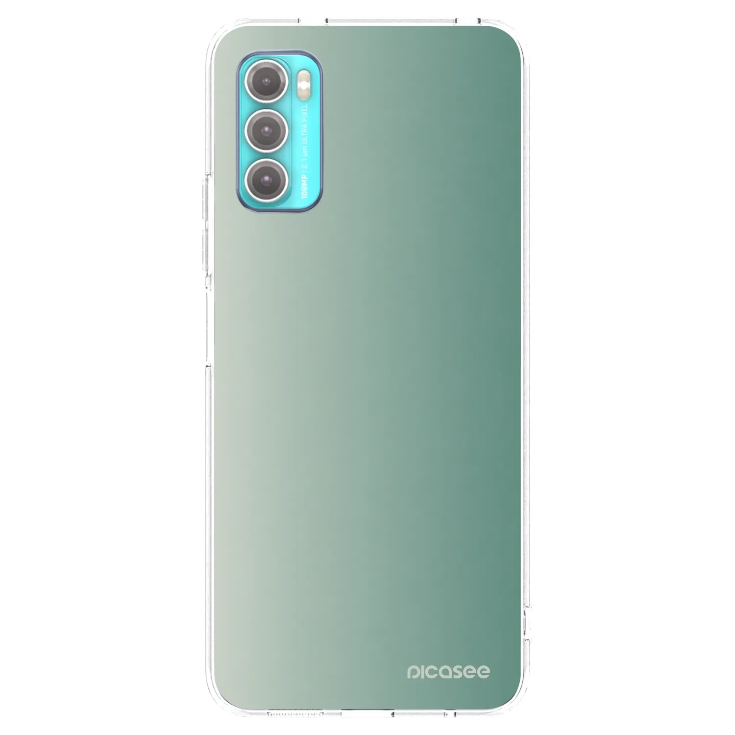Picasee silikonska prozirna maskica za Motorola Moto G60 - Misty Sage