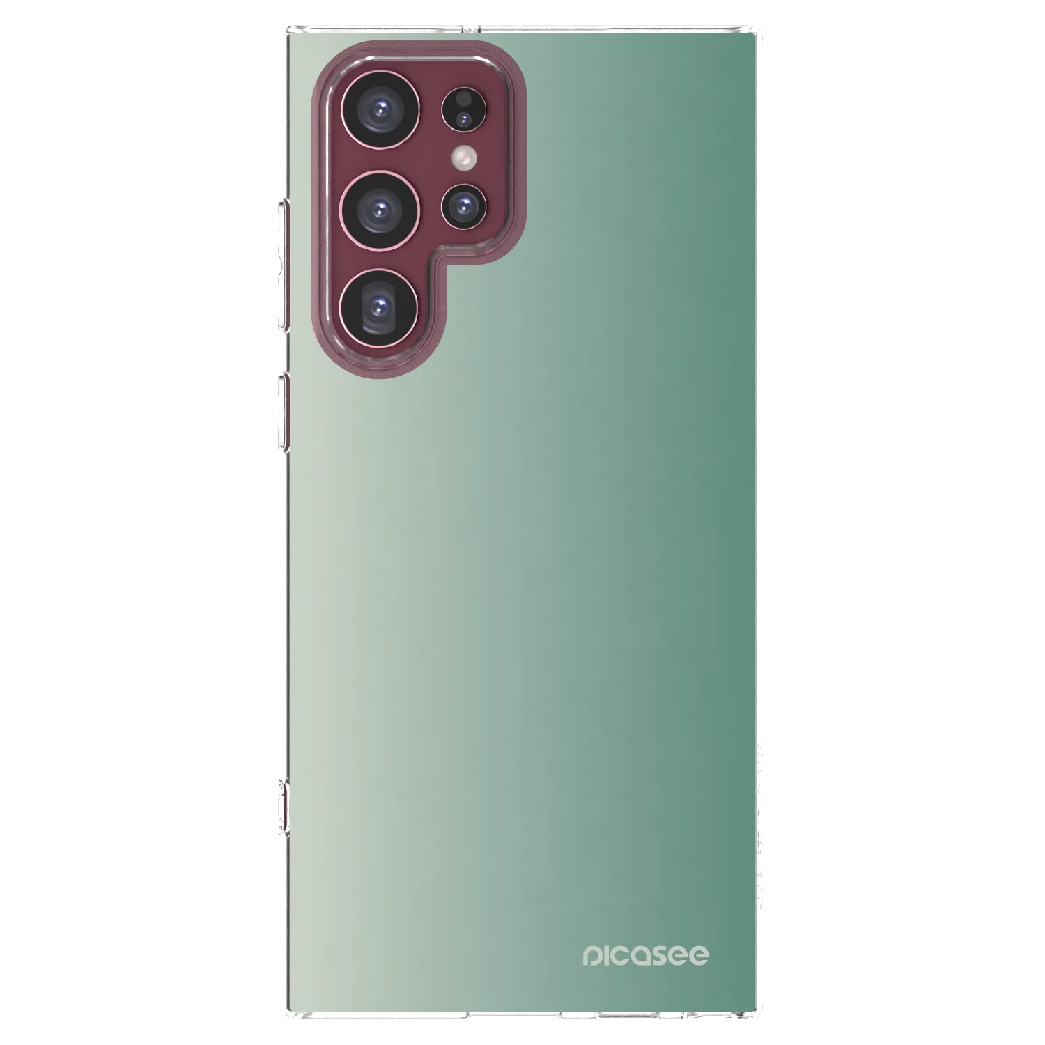 Picasee silikonska prozirna maskica za Samsung Galaxy S22 Ultra 5G - Misty Sage
