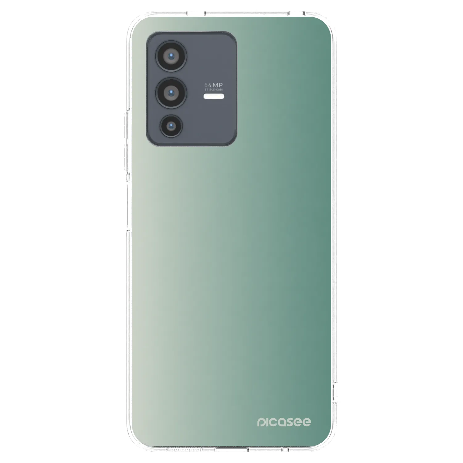 Picasee silikonska prozirna maskica za Vivo V23 5G - Misty Sage