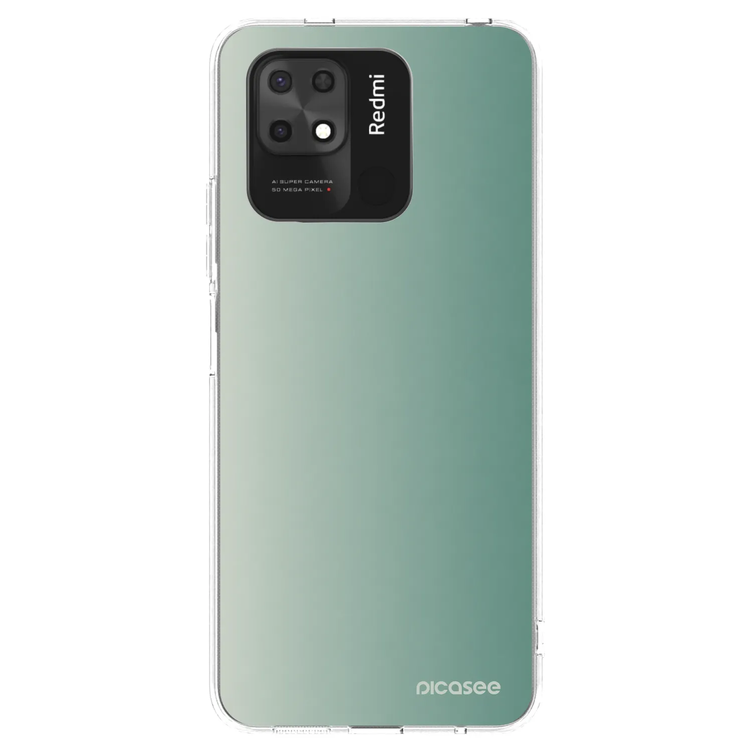 Picasee silikonska prozirna maskica za Xiaomi Redmi 10C - Misty Sage