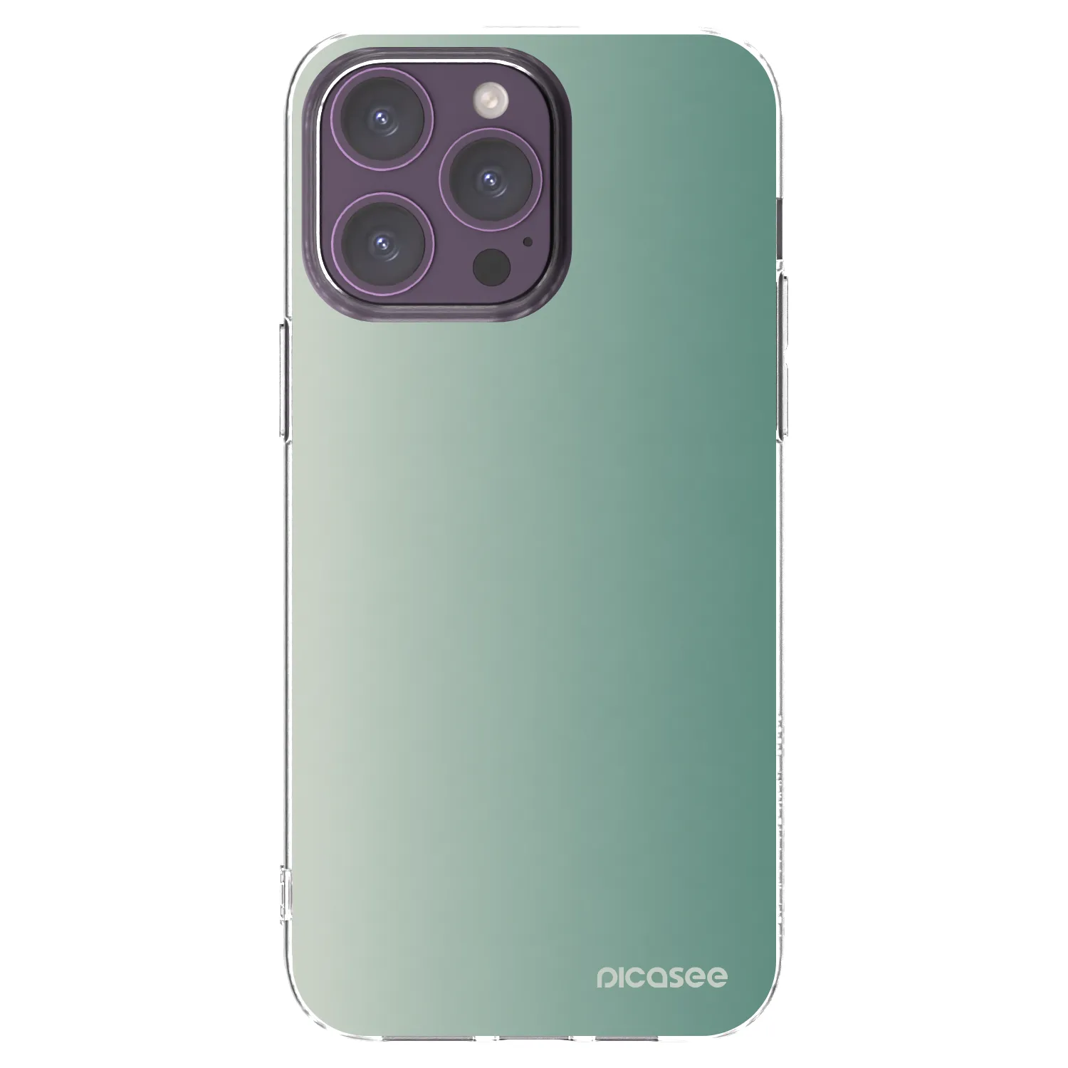 Picasee silikonska prozirna maskica za Apple iPhone 14 Pro Max - Misty Sage