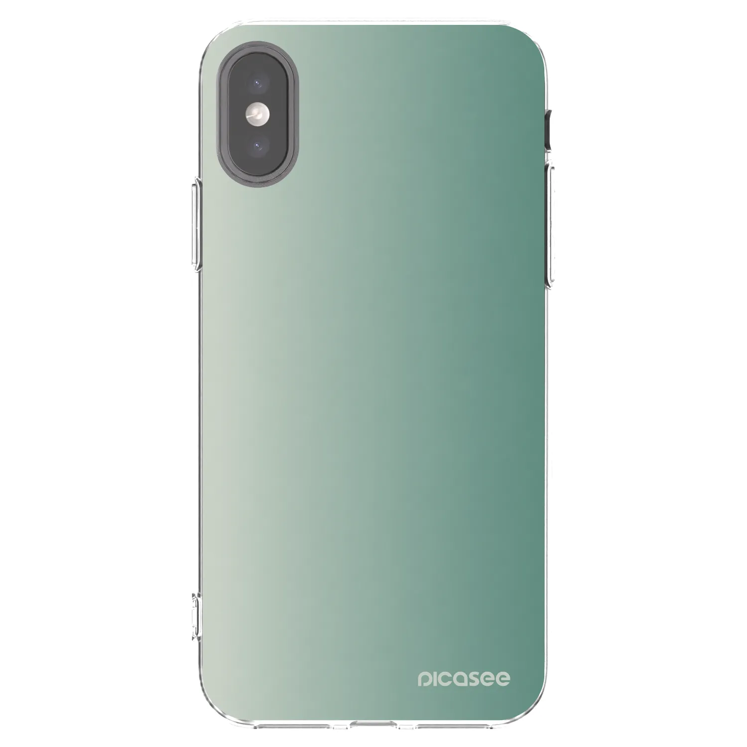 Picasee silikonska prozirna maskica za Apple iPhone X/XS - Misty Sage