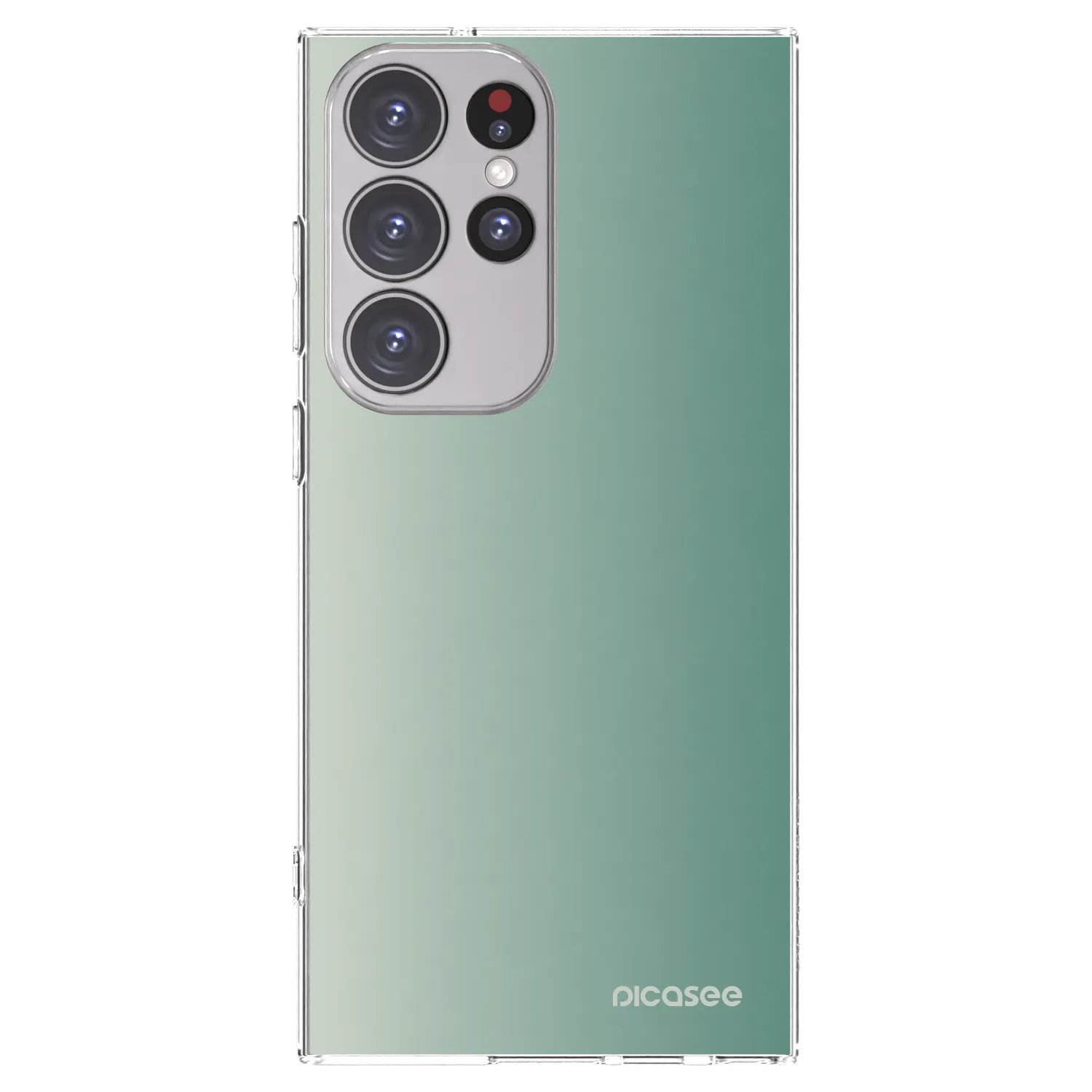 Picasee silikonska prozirna maskica za Samsung Galaxy S23 Ultra 5G - Misty Sage