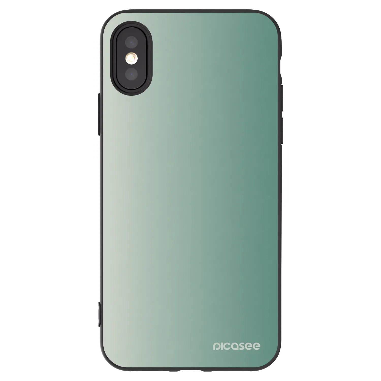 Picasee crna silikonska maskica za Apple iPhone X/XS - Misty Sage