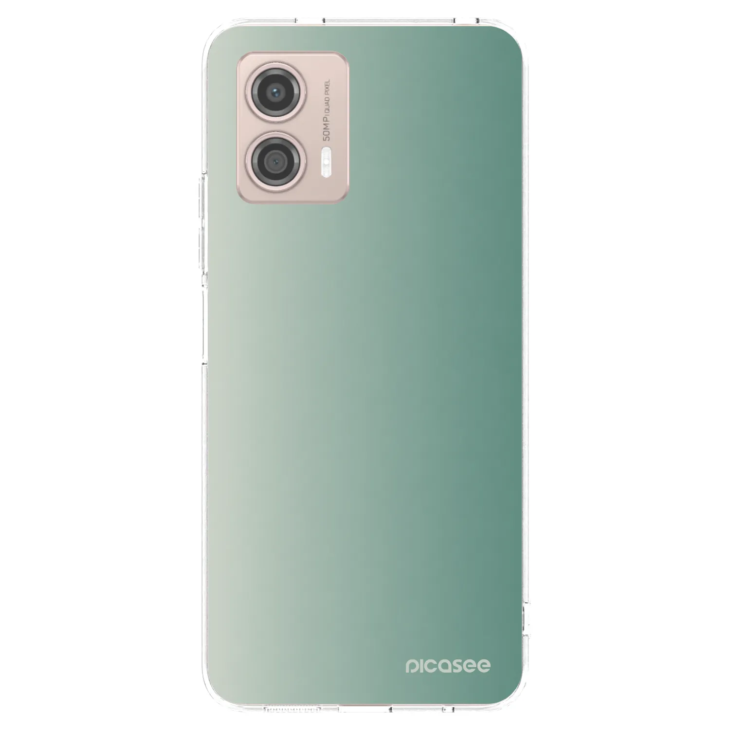 Picasee silikonska prozirna maskica za Motorola Moto G53 5G - Misty Sage