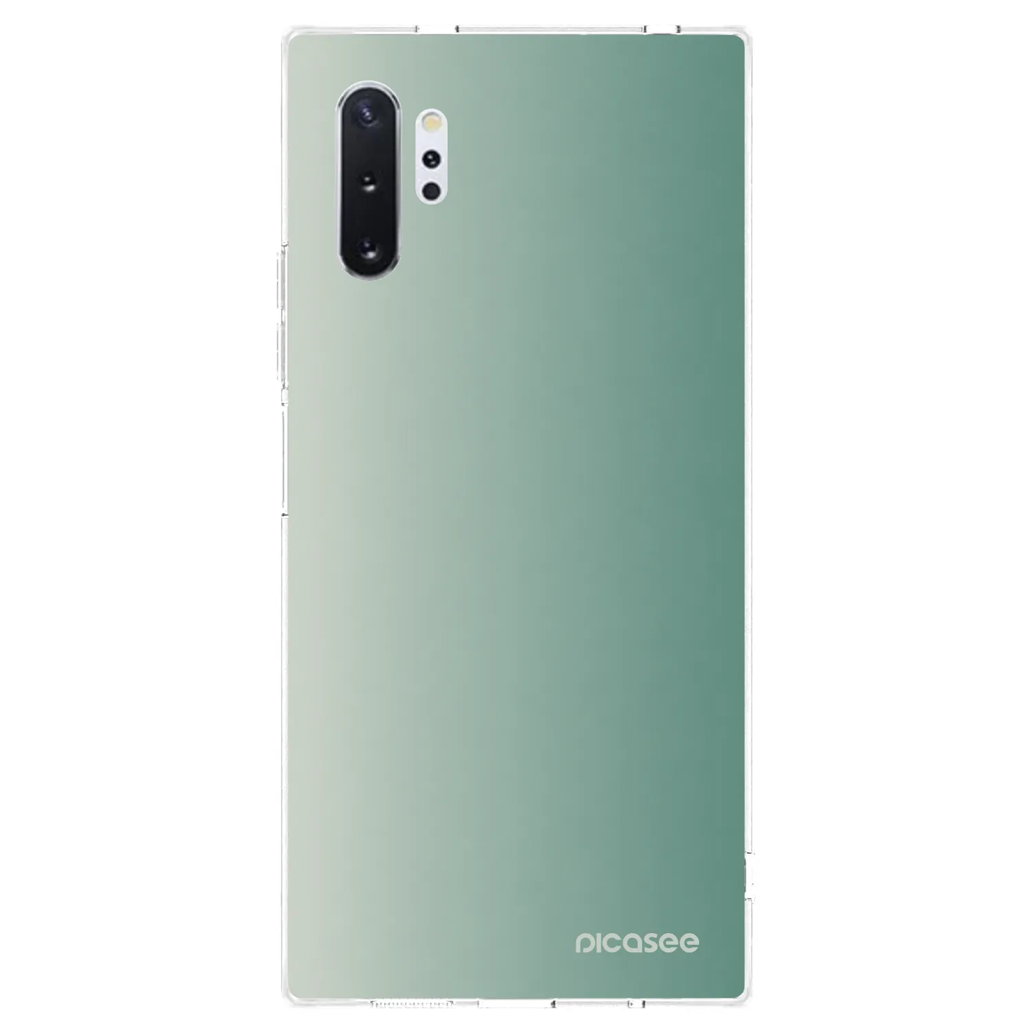 Picasee silikonska prozirna maskica za Samsung Galaxy Note 10+ N975F - Misty Sage