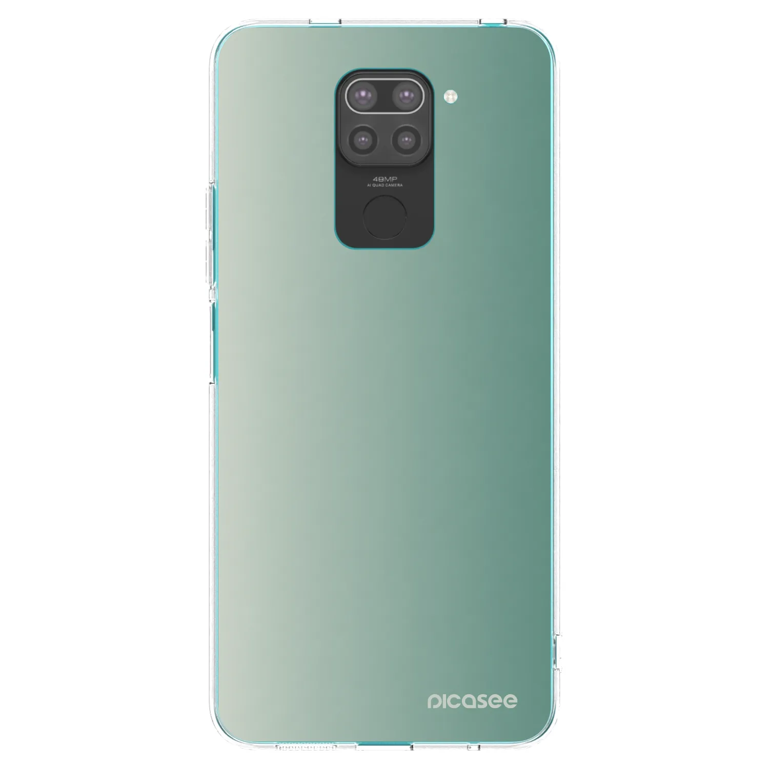 Picasee crna silikonska maskica za Xiaomi Redmi Note 9 - Misty Sage