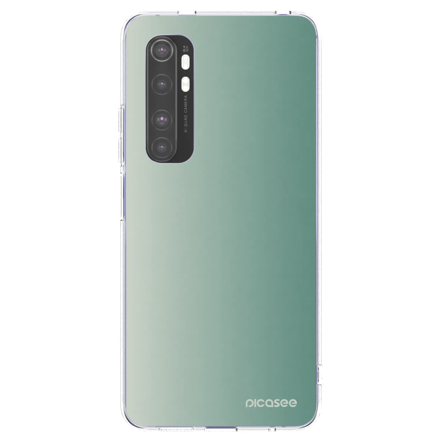Picasee silikonska prozirna maskica za Xiaomi Mi Note 10 Lite - Misty Sage