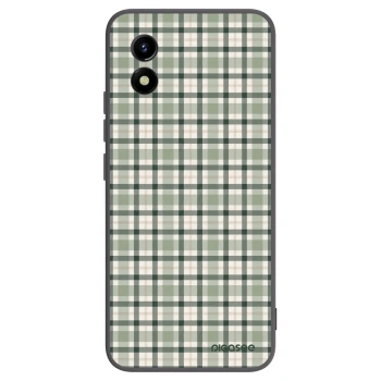 Picasee crna silikonska maskica za Vivo Y01 - Sage Tartan