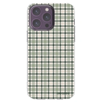 Picasee silikonska prozirna maskica za Apple iPhone 14 Pro Max - Sage Tartan