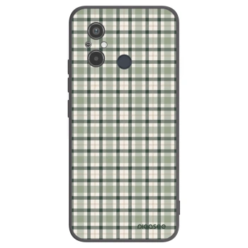 Picasee crna silikonska maskica za Xiaomi Redmi 12C - Sage Tartan