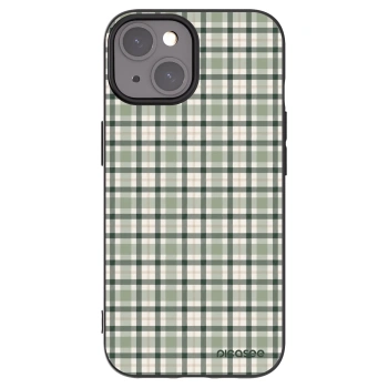 Picasee crna silikonska maskica za Apple iPhone 15 - Sage Tartan