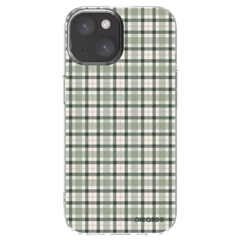 Picasee silikonska prozirna maskica za Apple iPhone 15 - Sage Tartan