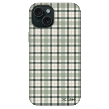 Picasee Fashion Case MagSafe za Apple iPhone 15 - Sage Tartan