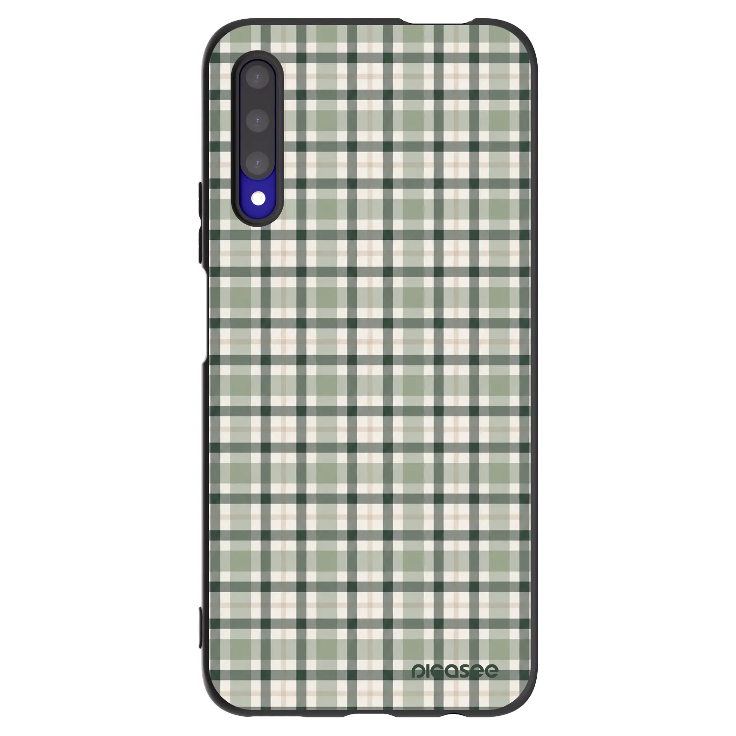 Picasee crna silikonska maskica za Honor 9X Pro - Sage Tartan