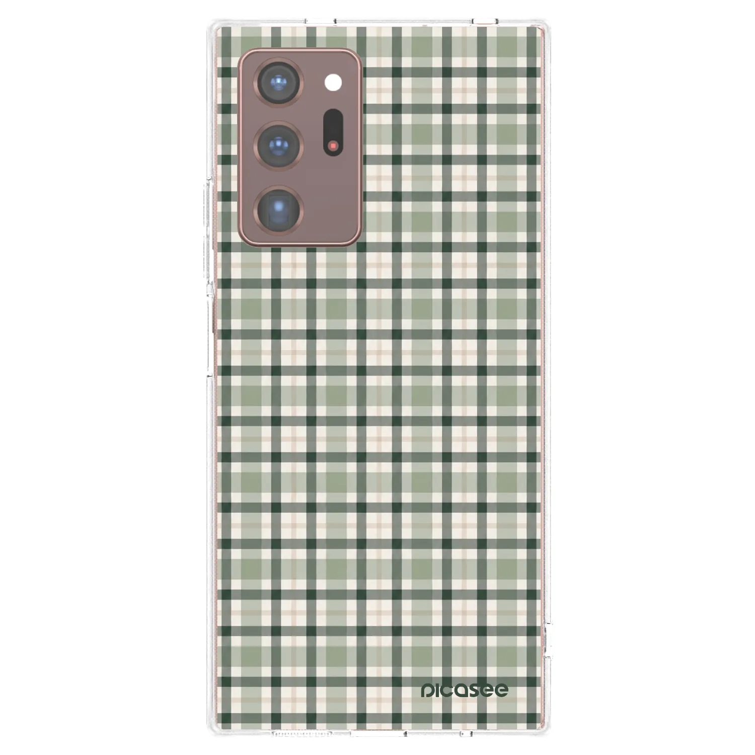 Picasee silikonska prozirna maskica za Samsung Galaxy Note 20 Ultra - Sage Tartan