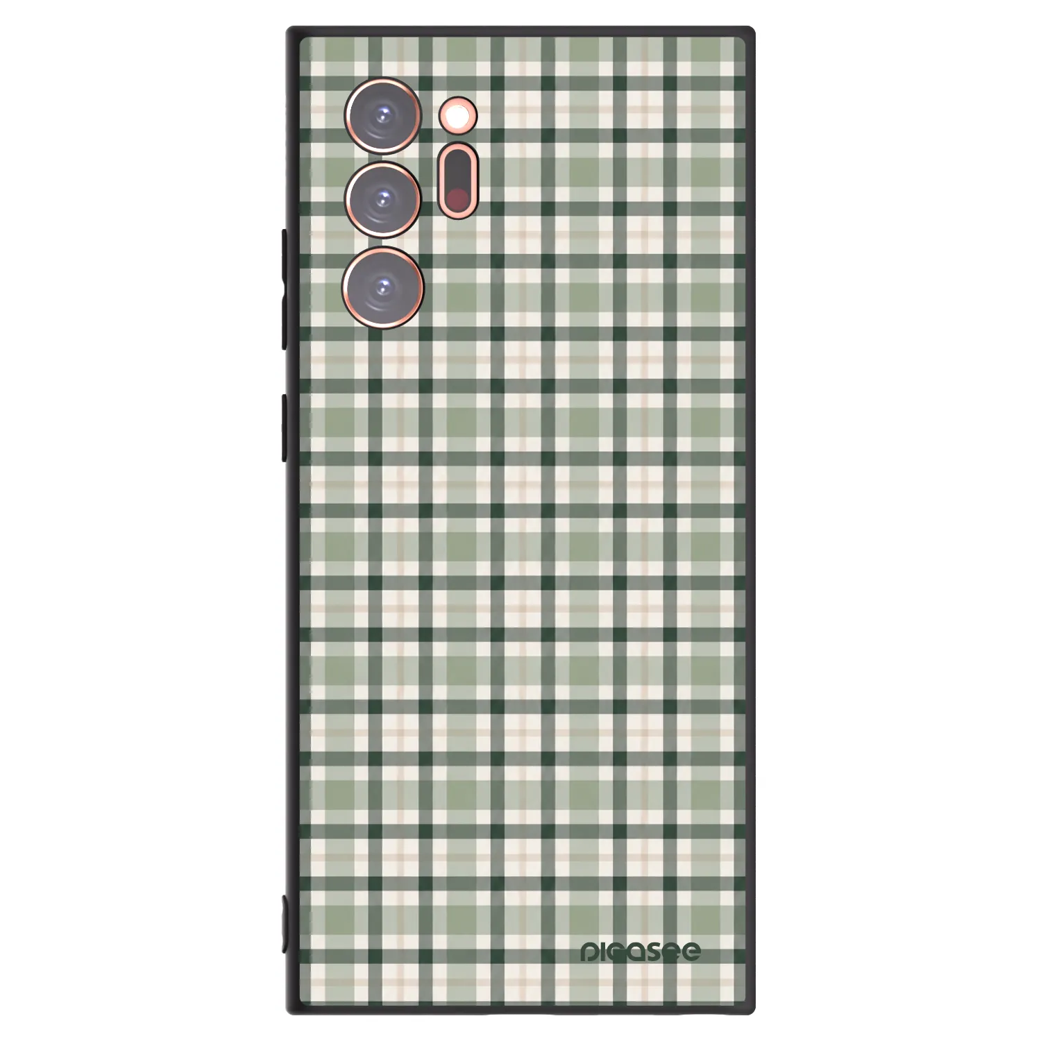 Picasee crna silikonska maskica za Samsung Galaxy Note 20 Ultra - Sage Tartan