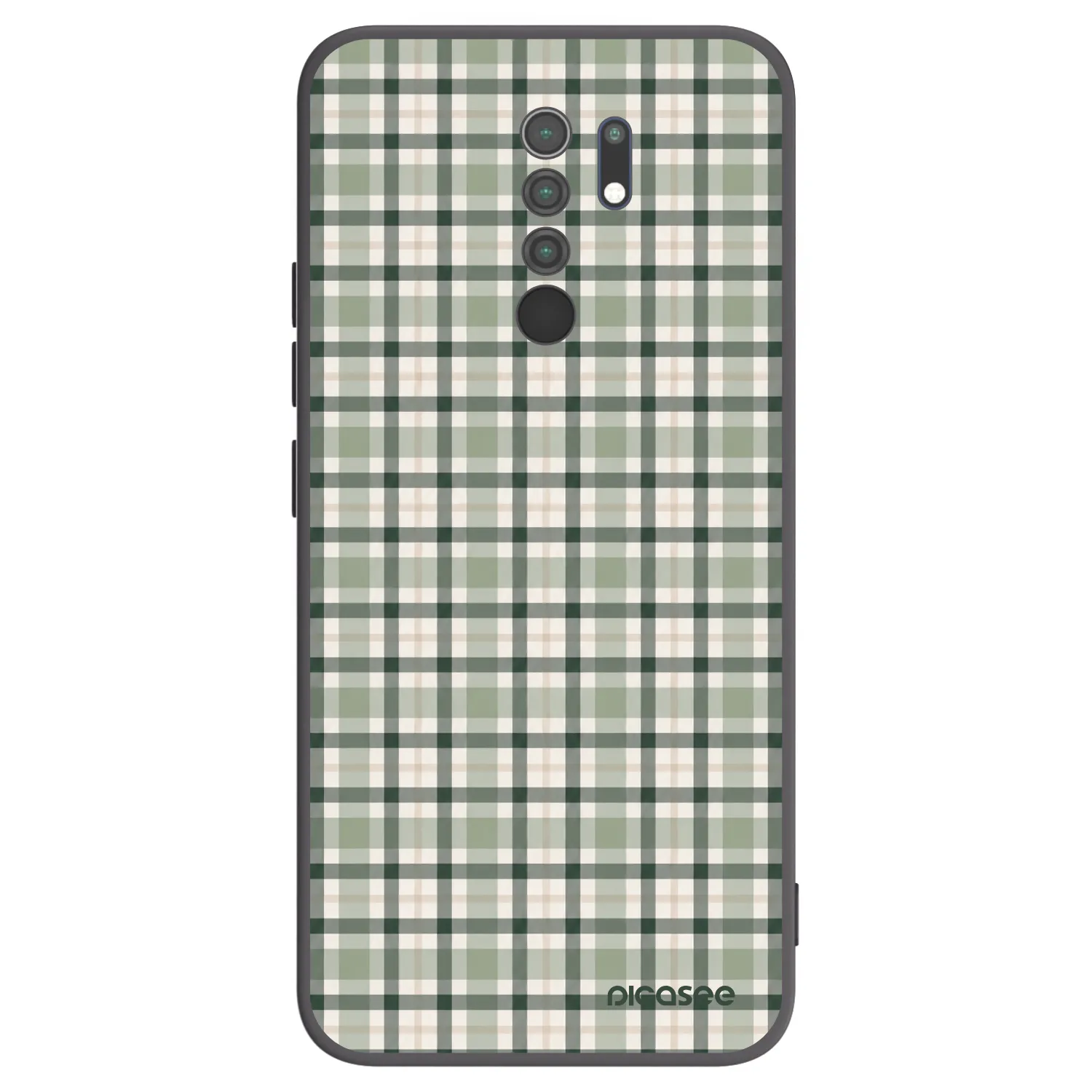 Picasee crna silikonska maskica za Xiaomi Redmi 9 - Sage Tartan