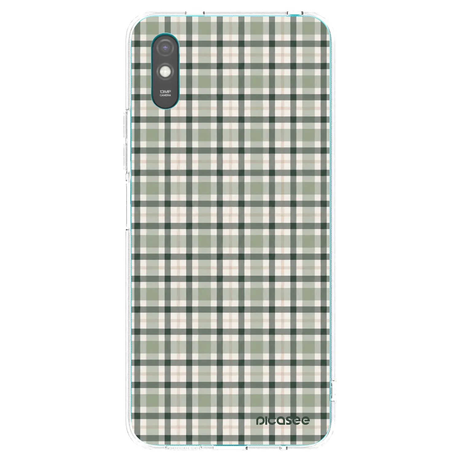 Picasee silikonska prozirna maskica za Xiaomi Redmi 9A - Sage Tartan