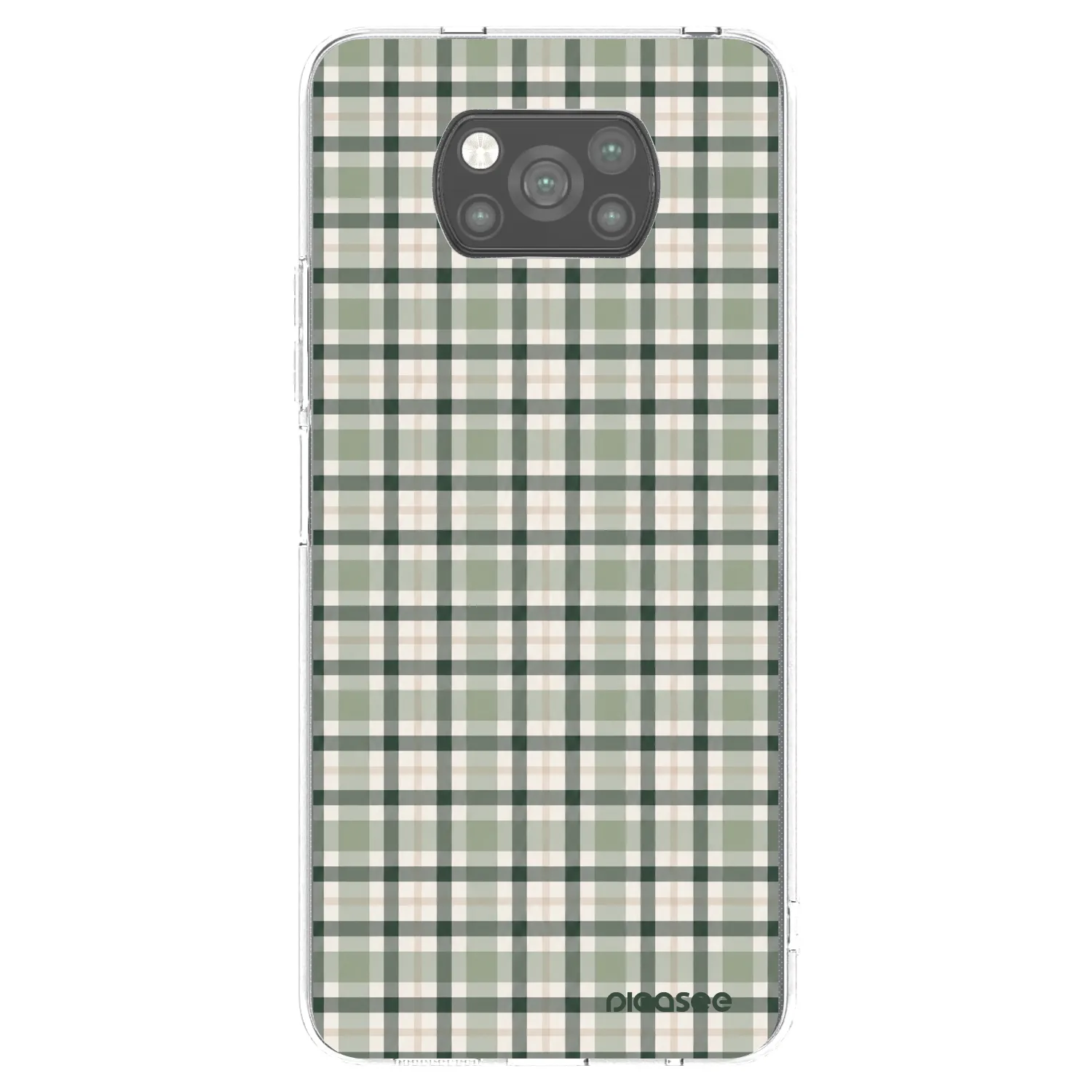 Picasee crna silikonska maskica za Xiaomi Poco X3 - Sage Tartan