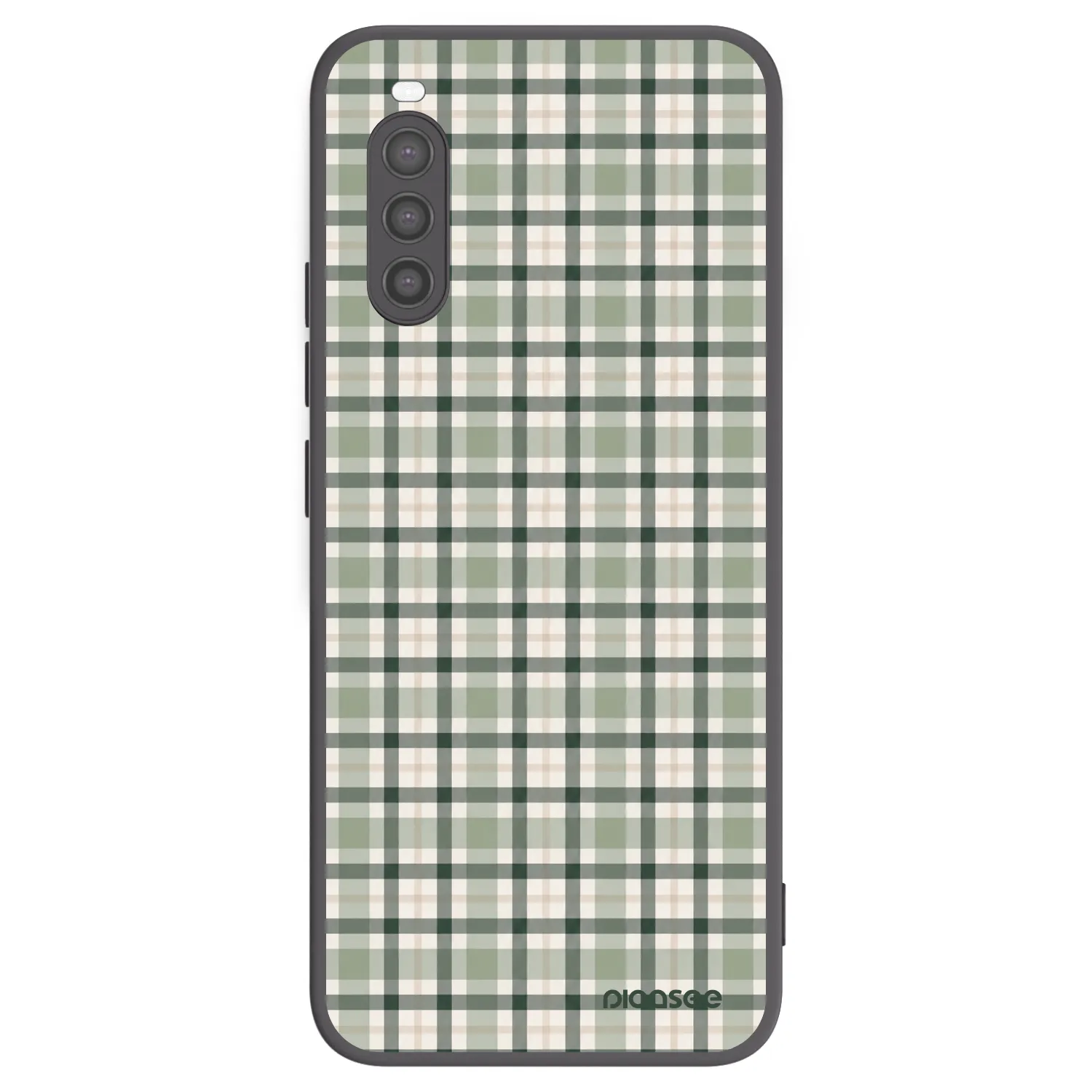 Picasee crna silikonska maskica za Sony Xperia 10 II - Sage Tartan