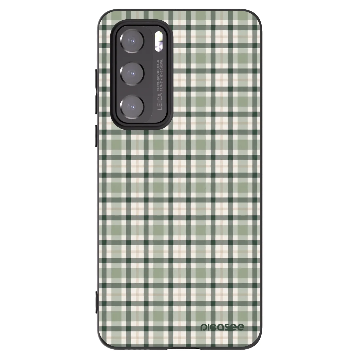 Picasee crna silikonska maskica za Huawei P40 - Sage Tartan