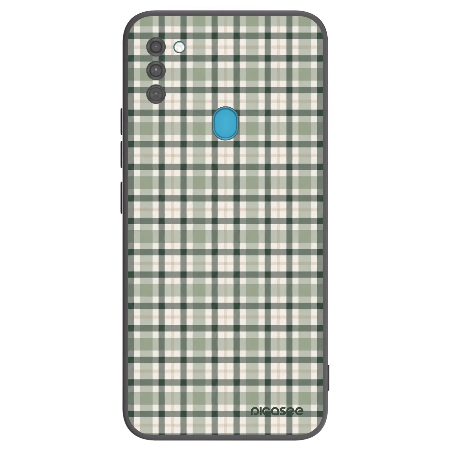 Picasee crna silikonska maskica za Samsung Galaxy M11 - Sage Tartan