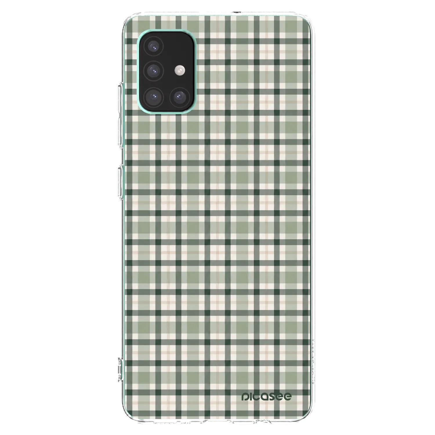 Picasee silikonska prozirna maskica za Samsung Galaxy M51 M515F - Sage Tartan