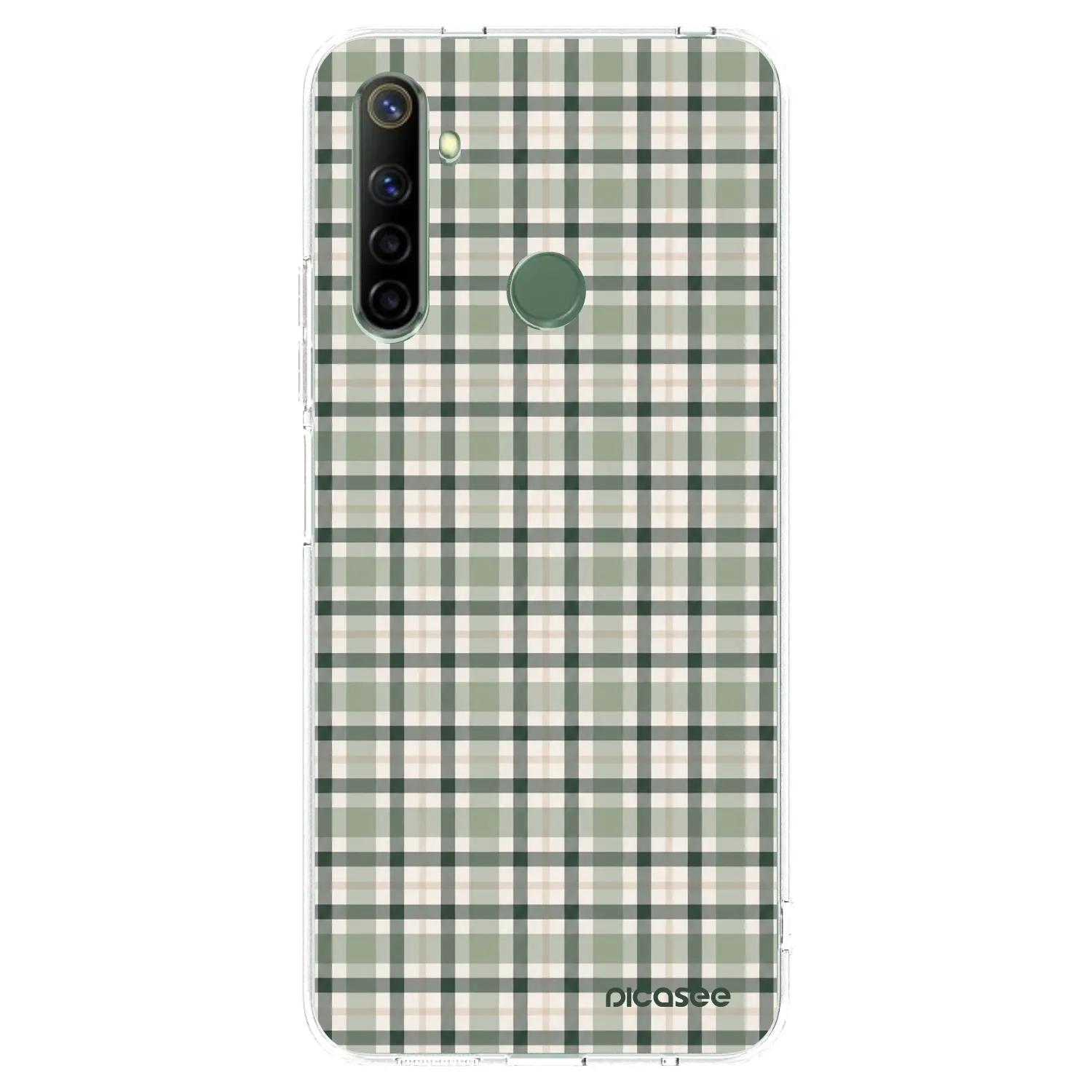 Picasee silikonska prozirna maskica za Realme 6i - Sage Tartan