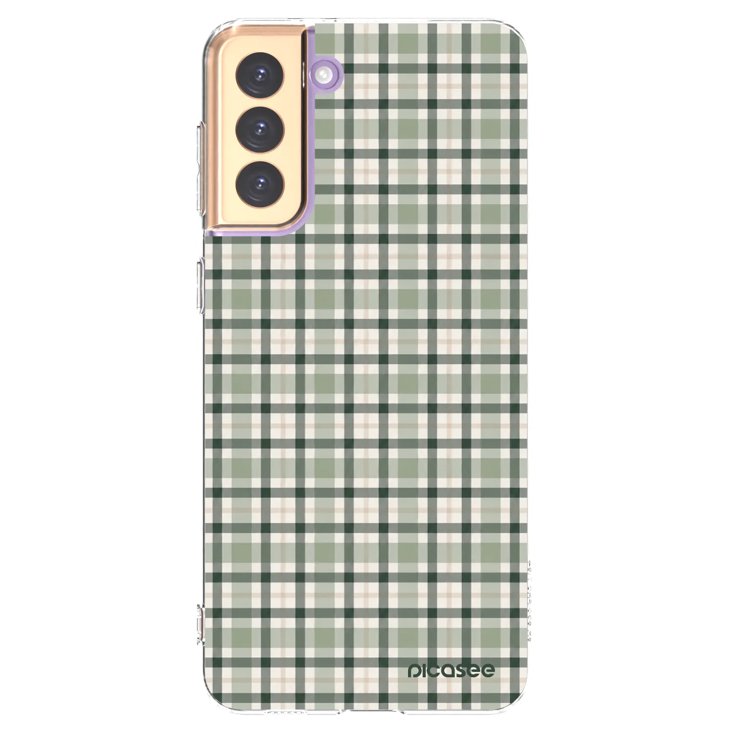 Picasee silikonska prozirna maskica za Samsung Galaxy S21+ 5G G996F - Sage Tartan