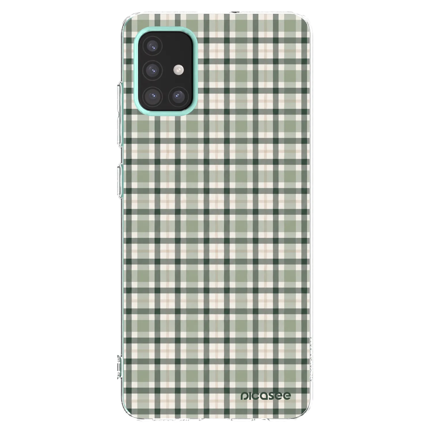 Picasee silikonska prozirna maskica za Samsung Galaxy M31s - Sage Tartan