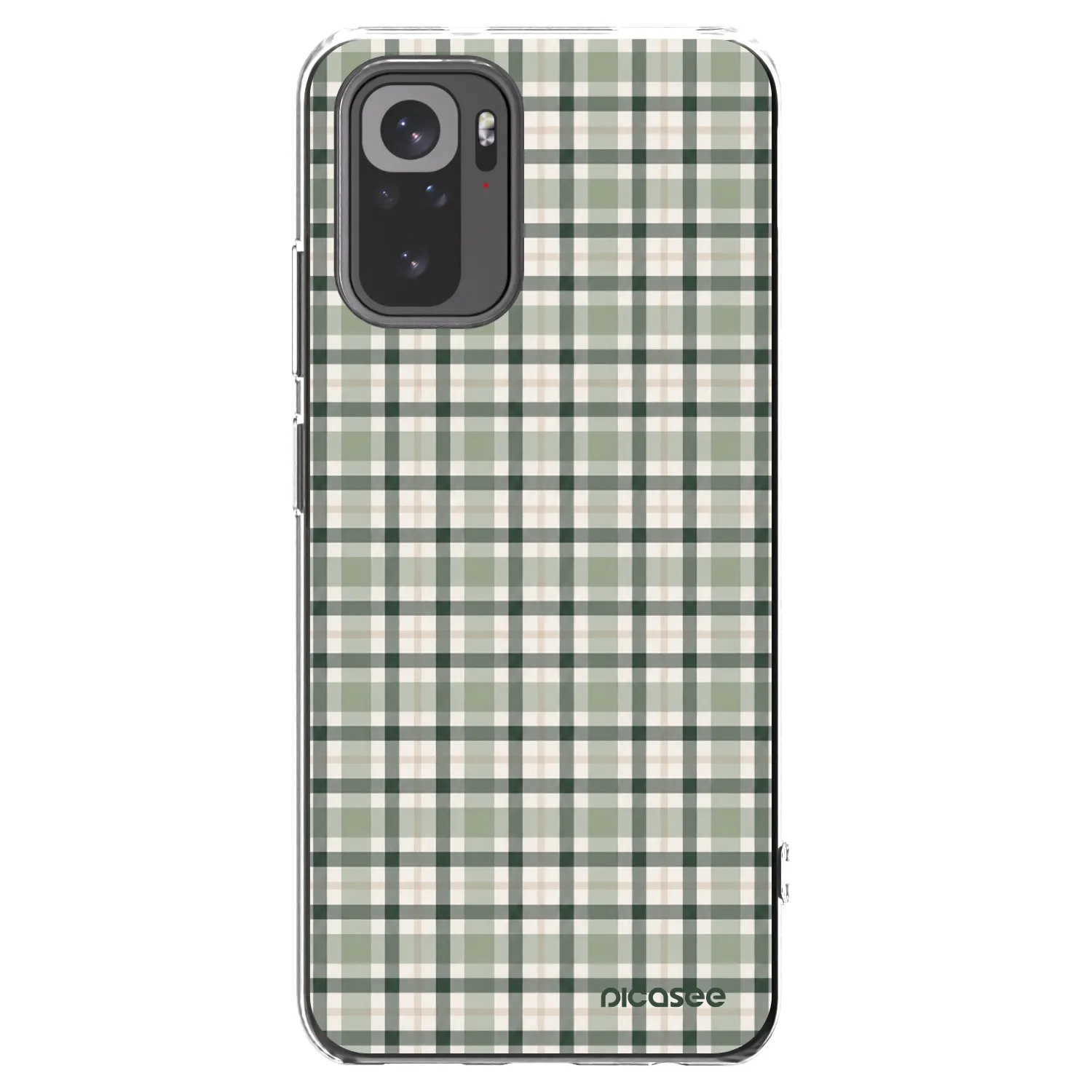 Picasee silikonska prozirna maskica za Xiaomi Redmi Note 10 - Sage Tartan