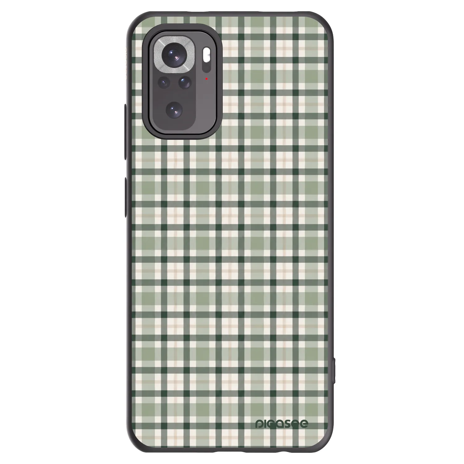 Picasee crna silikonska maskica za Xiaomi Redmi Note 10 - Sage Tartan