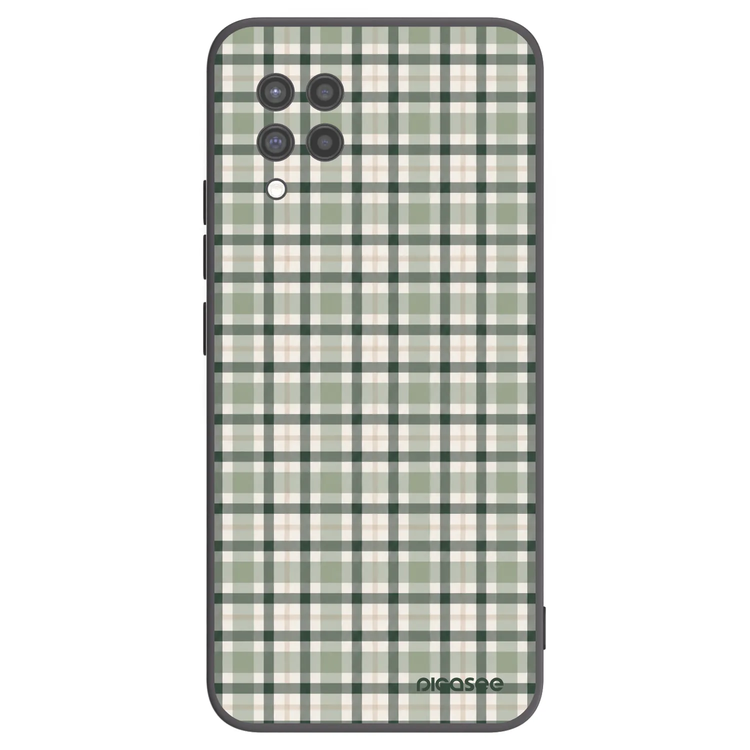 Picasee crna silikonska maskica za Samsung Galaxy A42 A426B - Sage Tartan