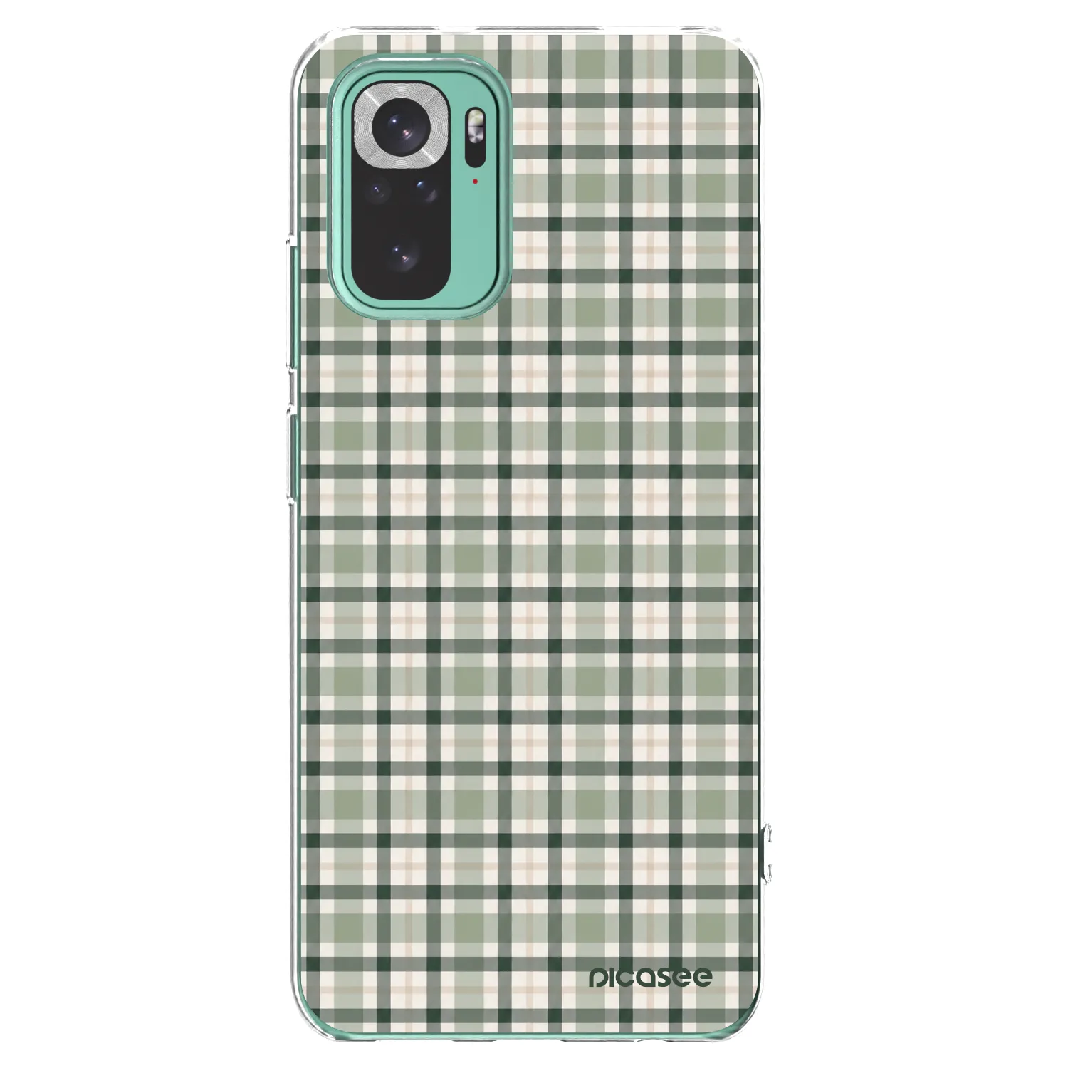 Picasee silikonska prozirna maskica za Xiaomi Redmi Note 10 Pro - Sage Tartan