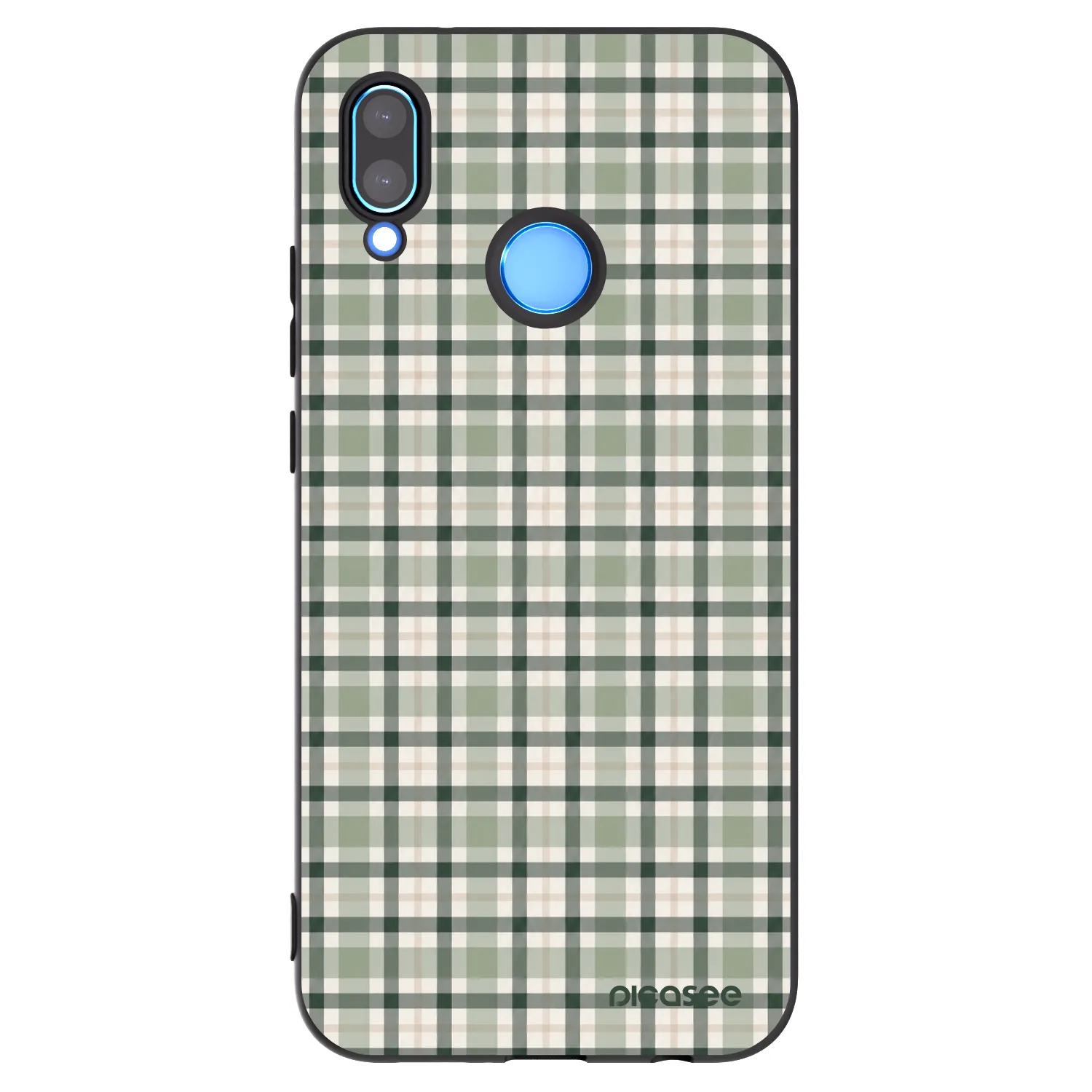Picasee crna silikonska maskica za Huawei P20 Lite - Sage Tartan