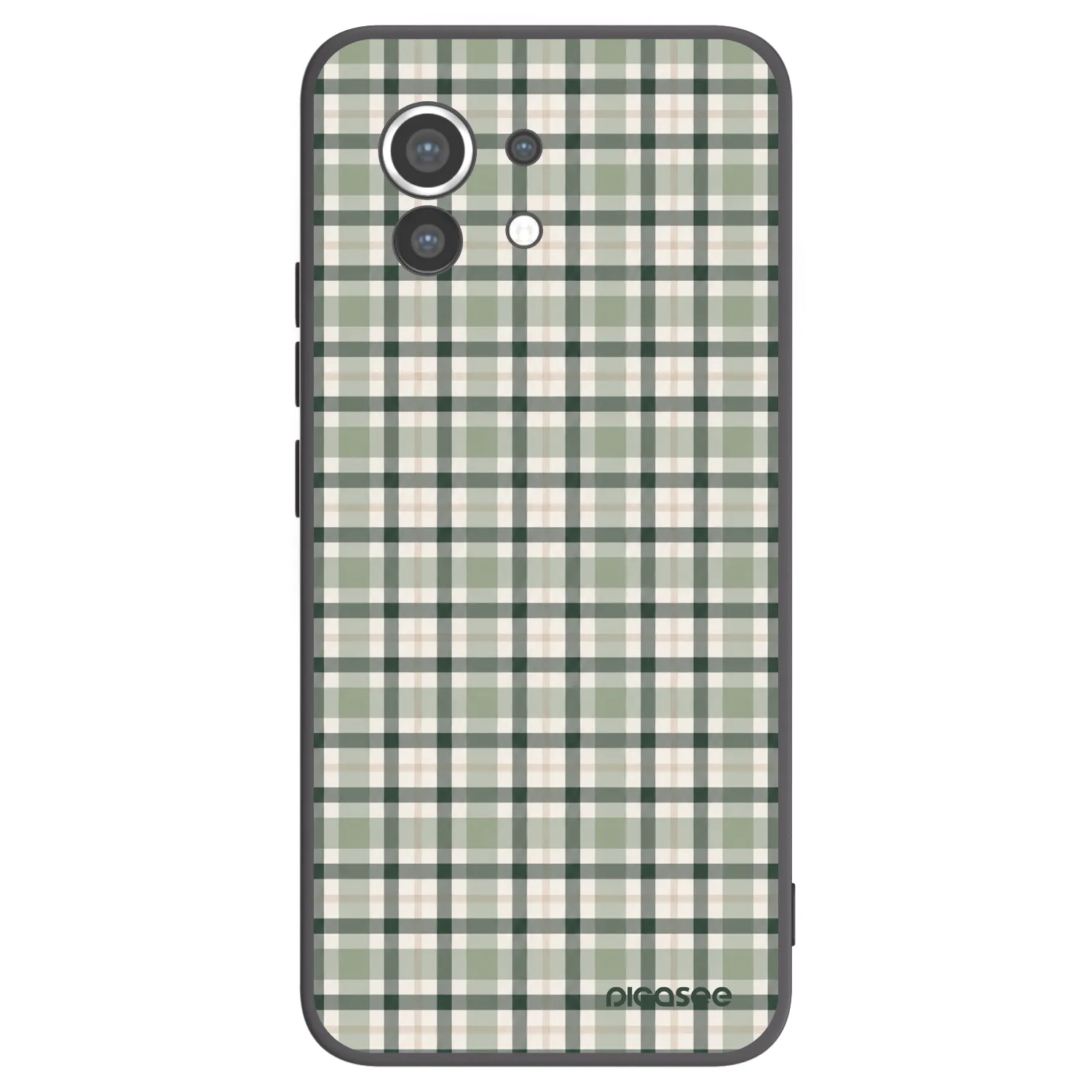 Picasee crna silikonska maskica za Xiaomi Mi 11 - Sage Tartan